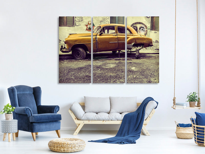 3-piece-canvas-print-old-car