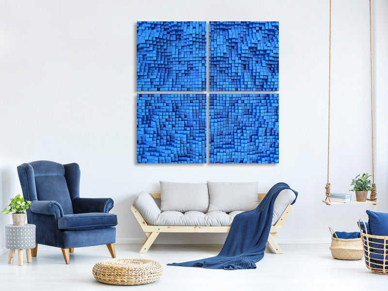 4-piece-canvas-print-3d-mosaic