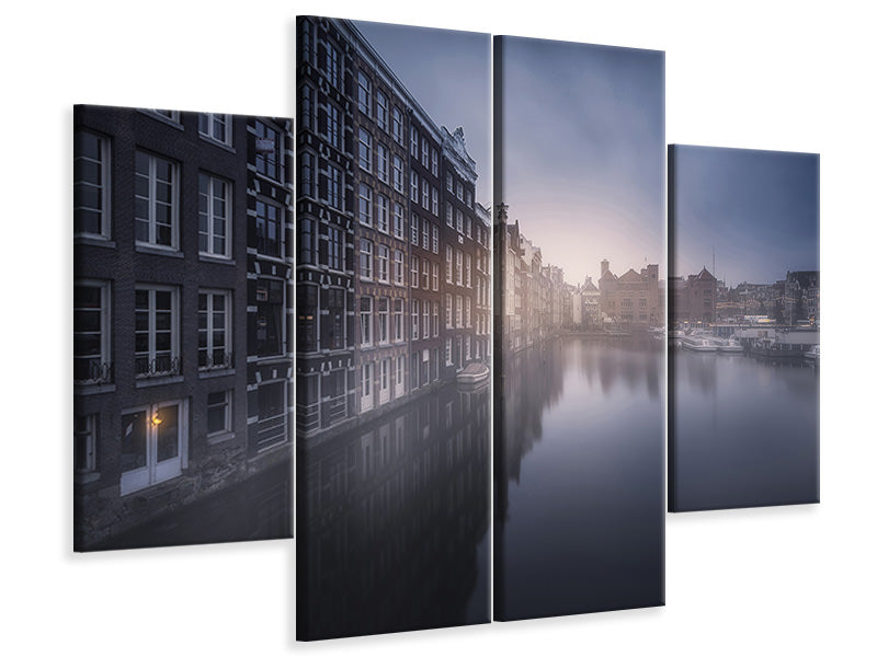 4-piece-canvas-print-amsterdam-morning-iii