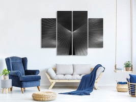 4-piece-canvas-print-angel-in-black-and-white