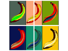 4-piece-canvas-print-colorful-bananas