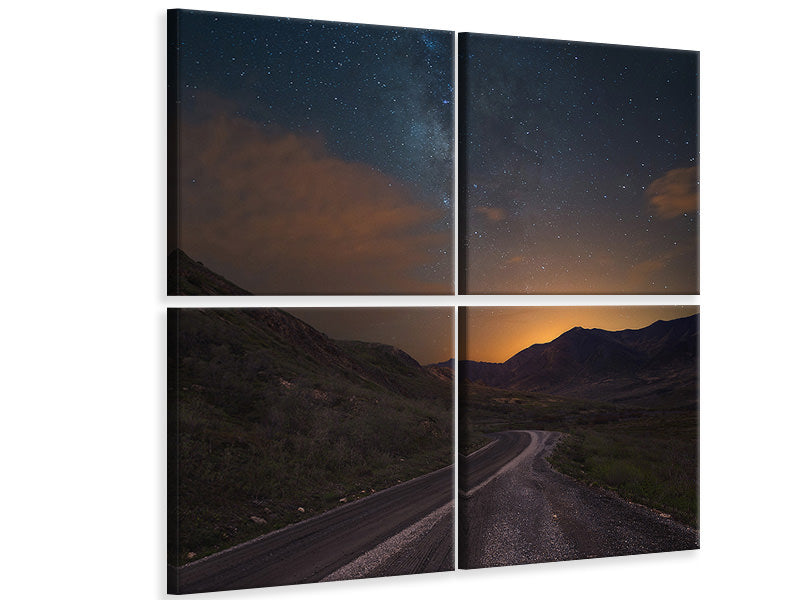 4-piece-canvas-print-dirt-road