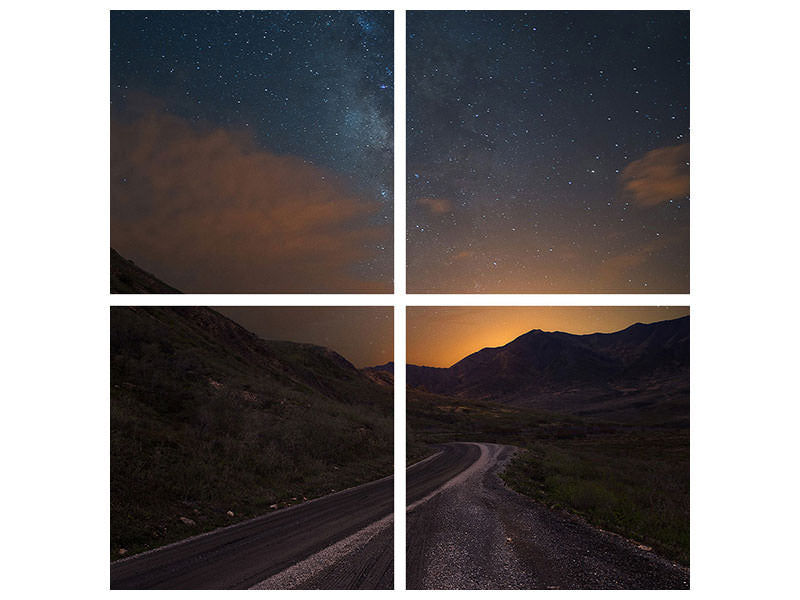 4-piece-canvas-print-dirt-road