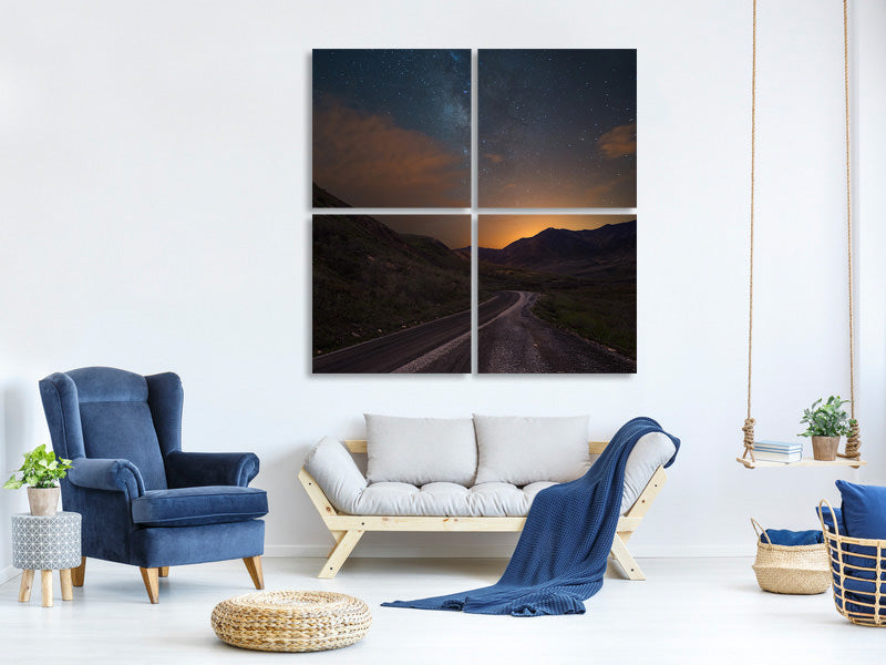 4-piece-canvas-print-dirt-road