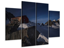 4-piece-canvas-print-fox-glacier-pioneer-hut