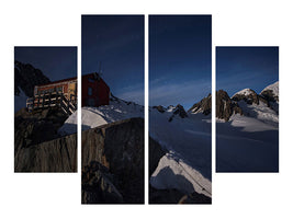 4-piece-canvas-print-fox-glacier-pioneer-hut