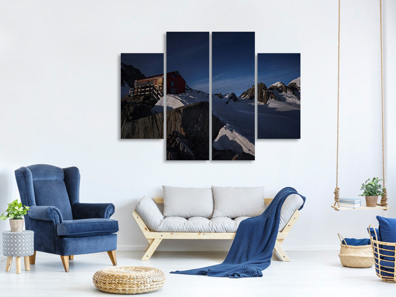 4-piece-canvas-print-fox-glacier-pioneer-hut