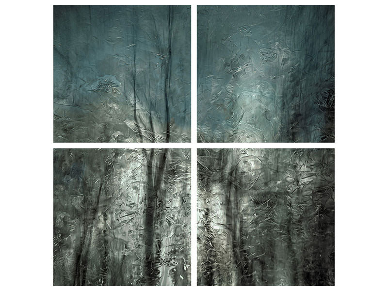 4-piece-canvas-print-frozen-frost-wood
