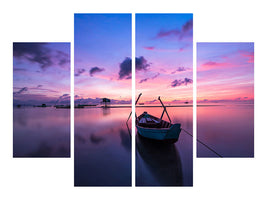 4-piece-canvas-print-impressive-sunset-at-the-sea