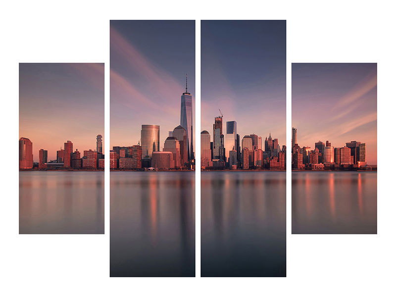 4-piece-canvas-print-lower-manhattan-at-dusk