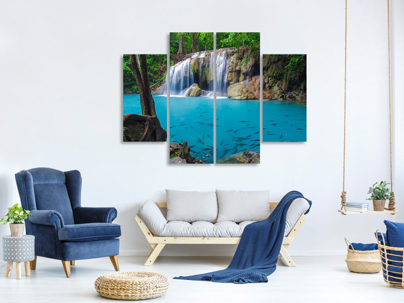 4-piece-canvas-print-nature-waterfall