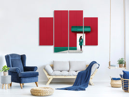4-piece-canvas-print-red-and-green