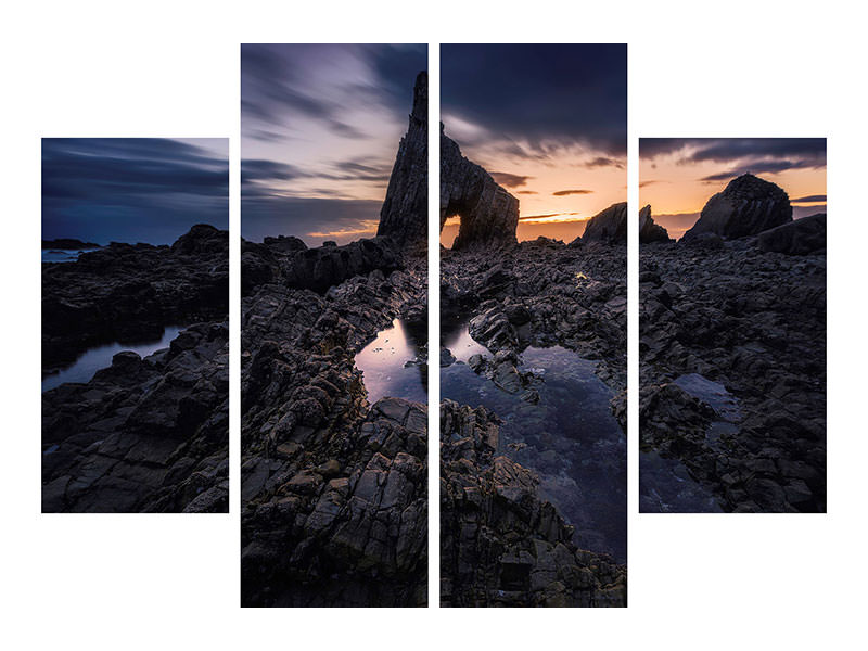 4-piece-canvas-print-waiting-the-sun