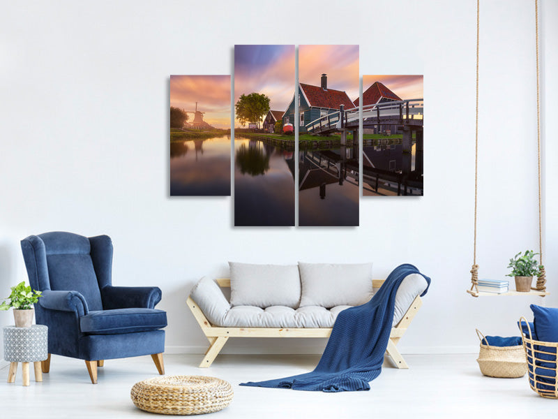 4-piece-canvas-print-zaanse-schans