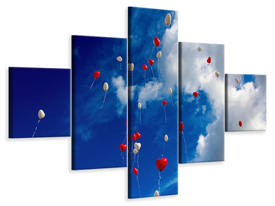 5-piece-canvas-print-a-sky-full-of-hearts