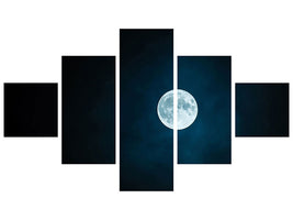 5-piece-canvas-print-imposing-full-moon