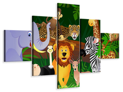 5-piece-canvas-print-jungle-king