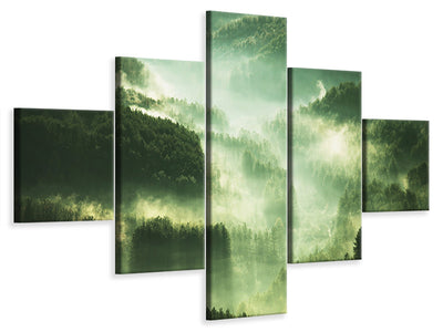 5-piece-canvas-print-over-the-woods