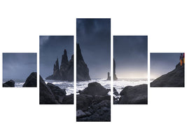 5-piece-canvas-print-reynisdrangar