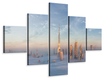 5-piece-canvas-print-sinking-in-fog