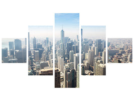 5-piece-canvas-print-skyscraper-chicago