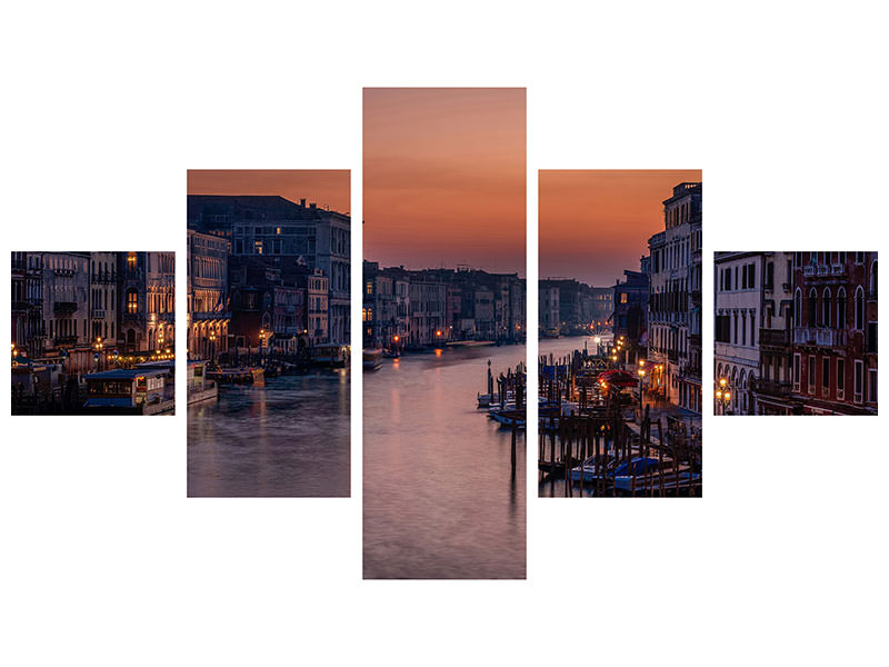 5-piece-canvas-print-venice-grand-canal-at-sunset