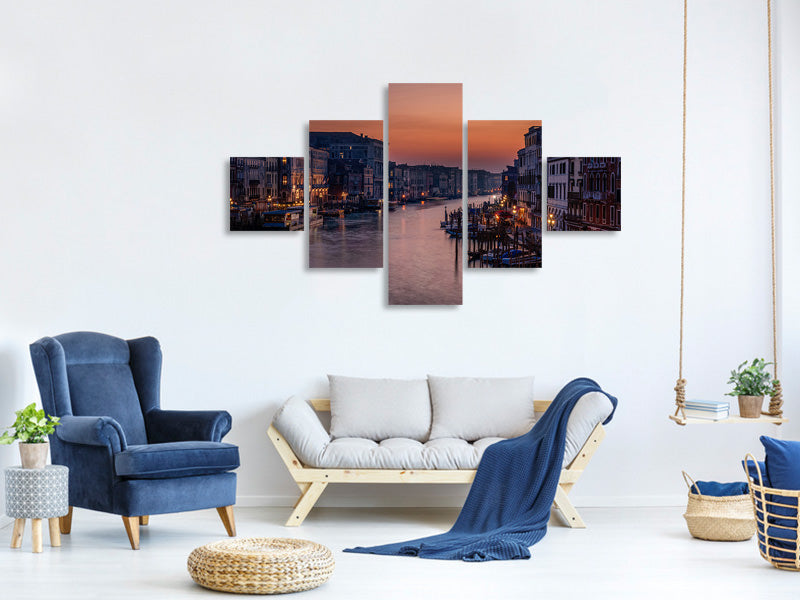 5-piece-canvas-print-venice-grand-canal-at-sunset