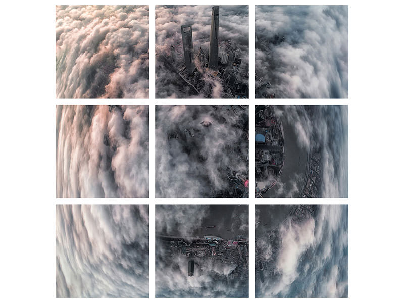9-piece-canvas-print-shanghai-aerial-pano