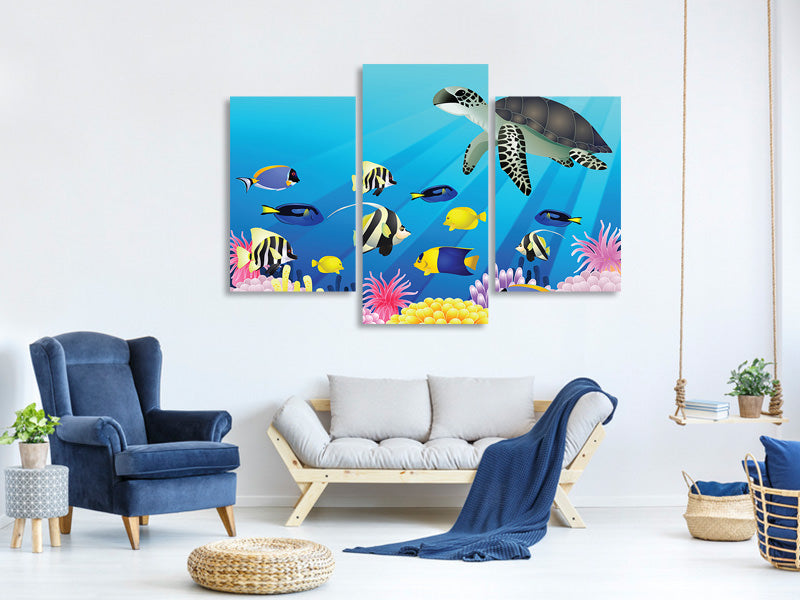 modern-3-piece-canvas-print-childrens-underwater-world