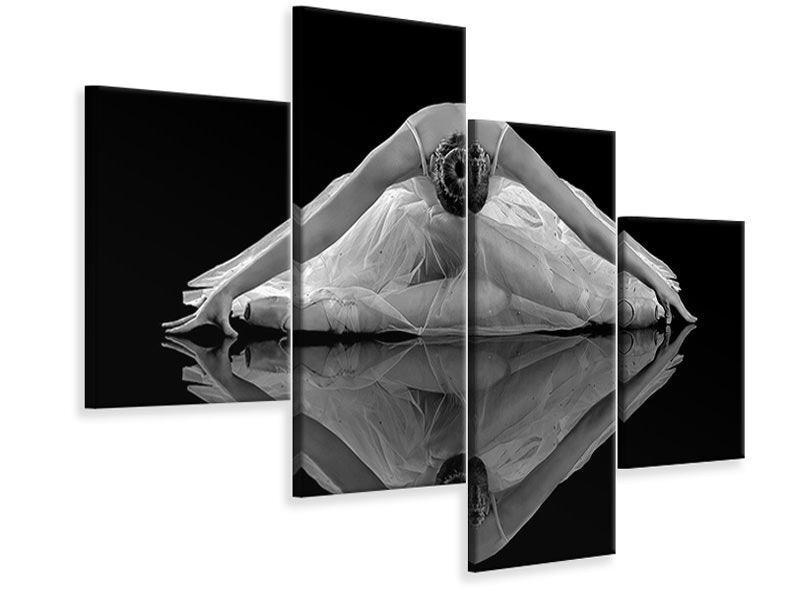 modern-4-piece-canvas-print-ballerina-reflection
