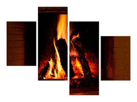 modern-4-piece-canvas-print-fire-in-the-chimney