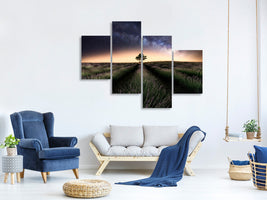 modern-4-piece-canvas-print-lavender-way