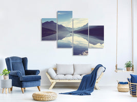 modern-4-piece-canvas-print-mountain-reflection