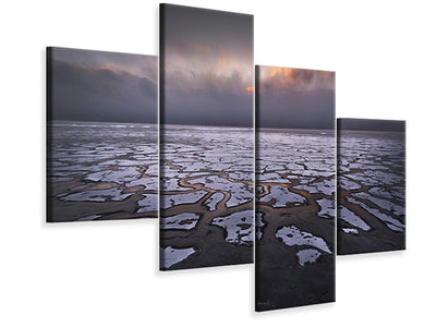 modern-4-piece-canvas-print-sunset-a