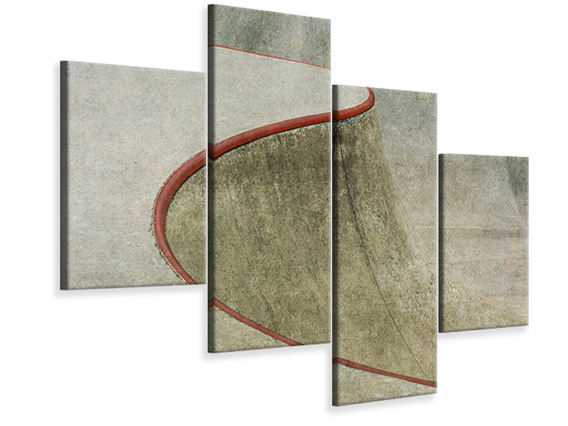 modern-4-piece-canvas-print-the-red-curve