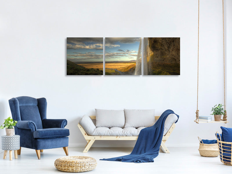 panoramic-3-piece-canvas-print-seljalandsfoss-ii