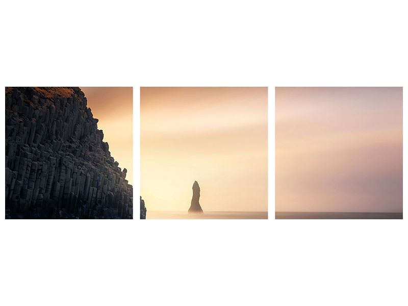 panoramic-3-piece-canvas-print-sunrise-in-reynisfjara
