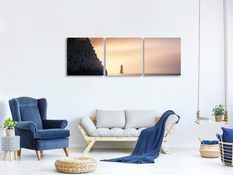panoramic-3-piece-canvas-print-sunrise-in-reynisfjara
