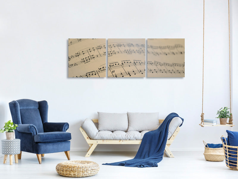 panoramic-3-piece-canvas-print-the-music-notes