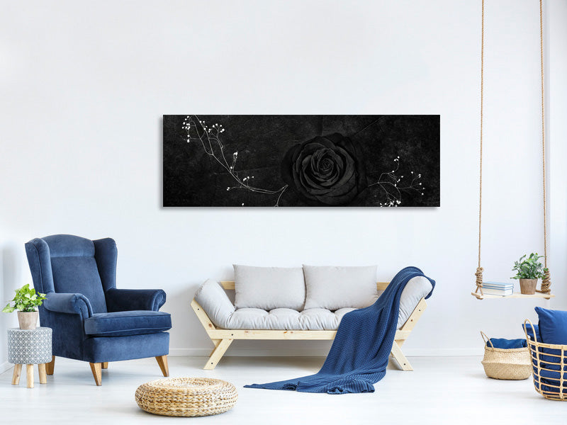 panoramic-canvas-print-rose-noire