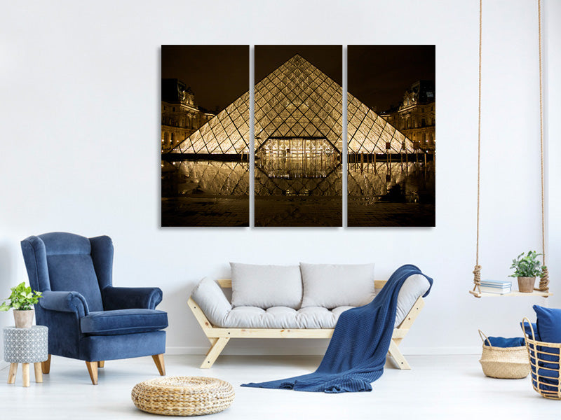 3-piece-canvas-print-at-night-at-the-louvre
