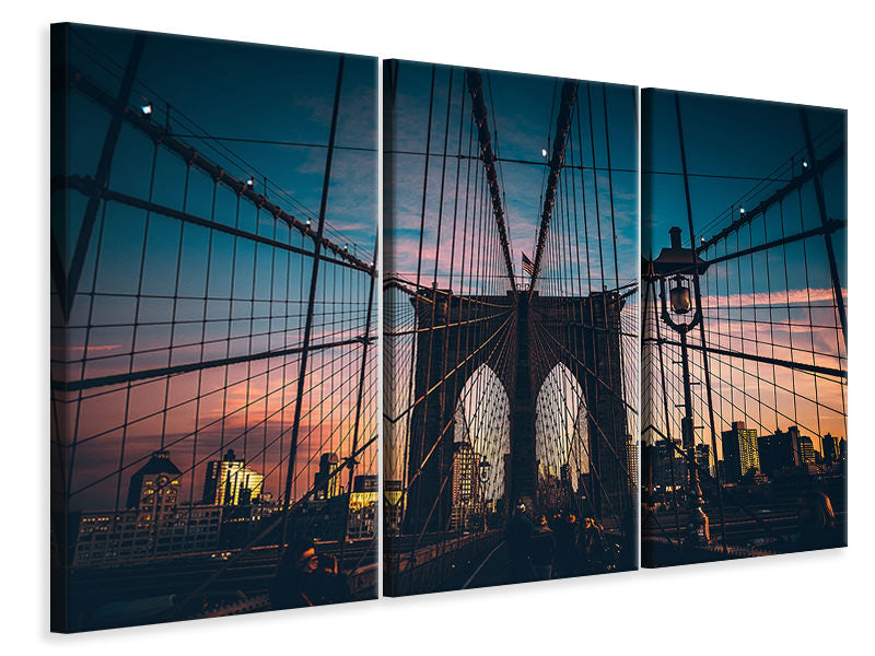 3-piece-canvas-print-brooklyn-bridge-in-the-evening-light