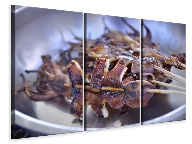 3-piece-canvas-print-grilled-octopus