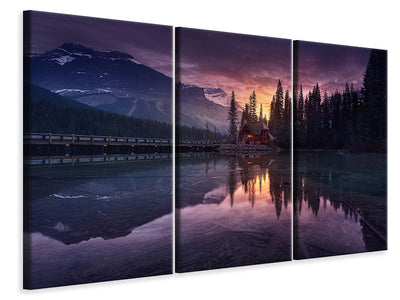 3-piece-canvas-print-lake-house-sunrise