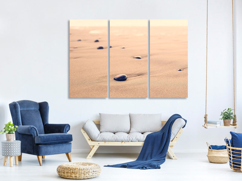 3-piece-canvas-print-pebbles-in-the-sand