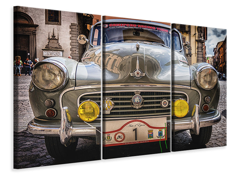 3-piece-canvas-print-ready-for-the-vintage-car-rally