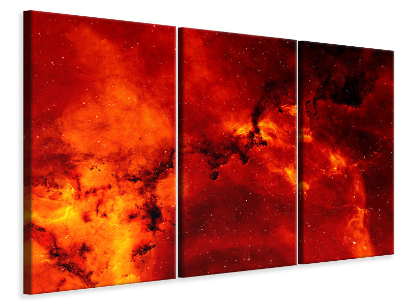 3-piece-canvas-print-red-starry-sky