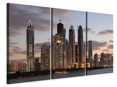 3-piece-canvas-print-skyline-dubai-at-sunset