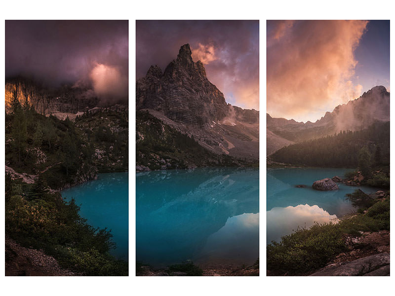 3-piece-canvas-print-turquoise-refection