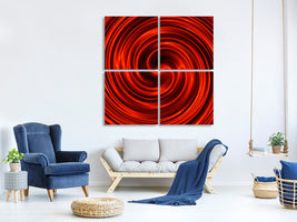 4-piece-canvas-print-abstract-red-whirl